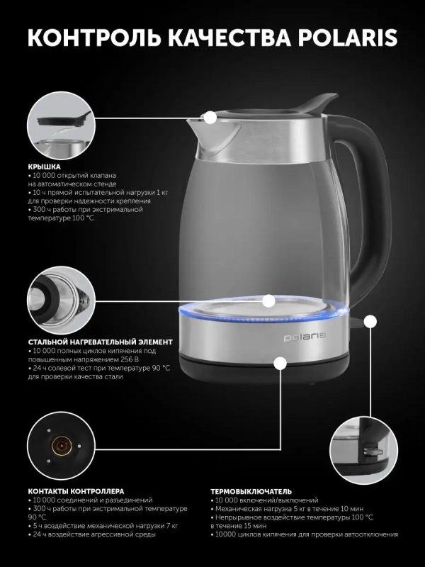 Чайник электрический PWK 1817CGL Water Way Pro стеклянный Чайник электрический PWK 1817CGL Water Way Pro стеклянный