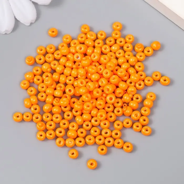 Бисер стекло 6/0  Бисер стекло 6/0 "Тыквенный" 15 гр