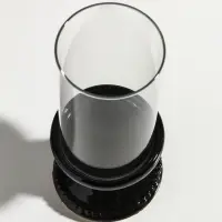 Подсвечник на 1 свечу &laquo;Веллис&raquo;, керамика, стекло, d=8 см, чёрный, 10&times;10&times;21.5 см