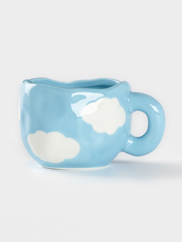 Чайная пара Доляна «Облако», чашка 220 мл, блюдце d=16 см, ручная роспись, керамика, голубая Чайная пара Доляна «Облако», чашка 220 мл, блюдце d=16 см, ручная роспись, керамика, голубая