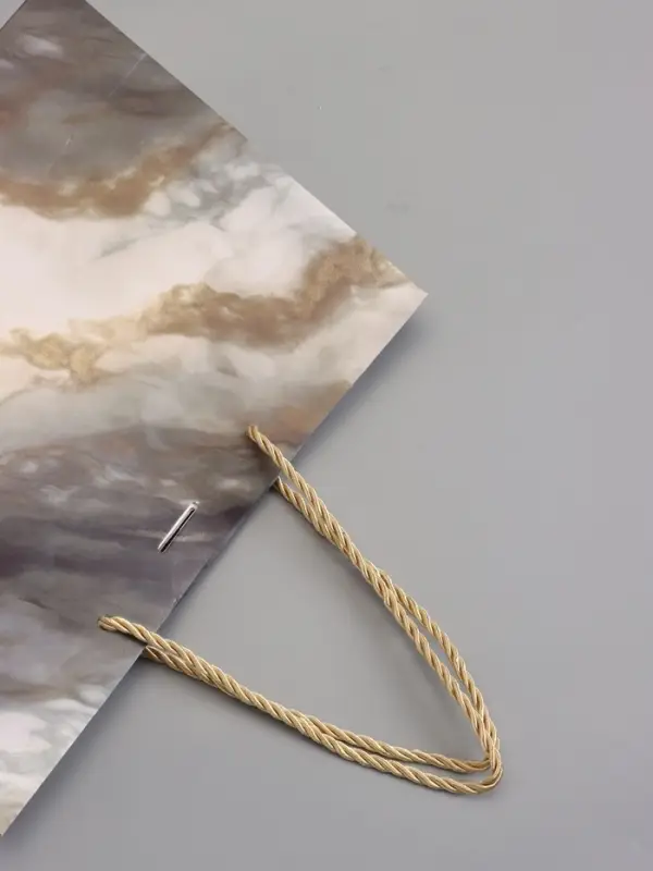 Пакет подарочный "Мрамор" , с бантиком , 28 х 20 х 10 см