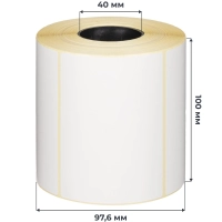 Термотрансферные этикетки ПГЛ 100х72 (2 шт.)+риббон WAX 104x100 в комплекте