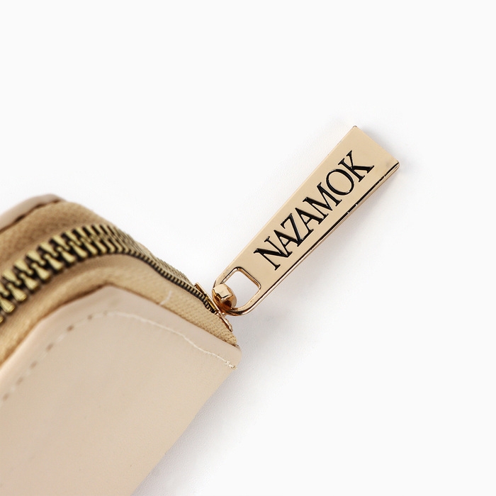 Кошелек кожзам NAZAMOK, 19*9,5см, бежевый цвет