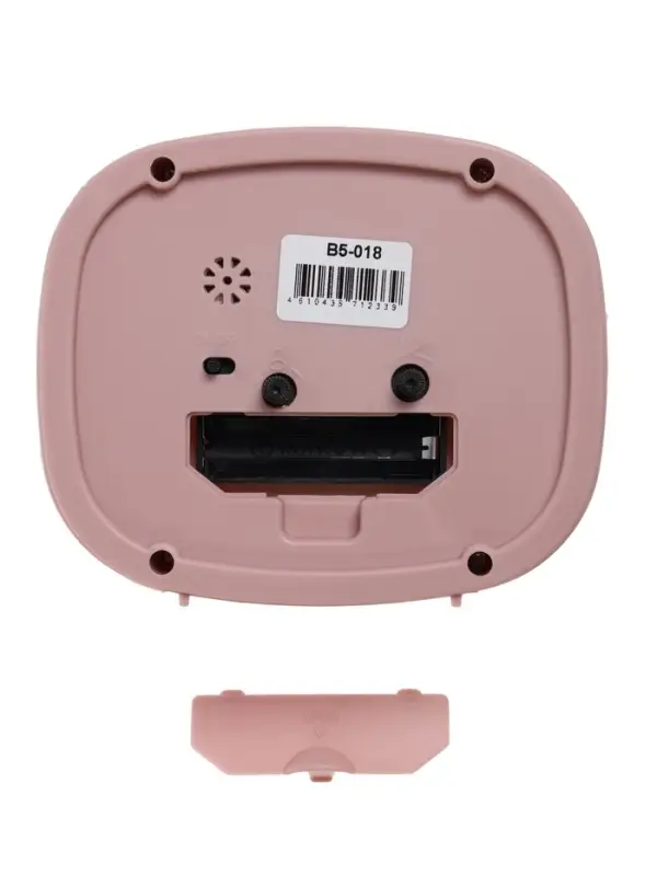 Будильник Будильник "Альпака", плавный ход, 12.5х10.5 см, розовый