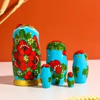 Матрёшка дерево &laquo;Любава&raquo;, 5-ти кукольная, 11 см, ручная работа, МИКС