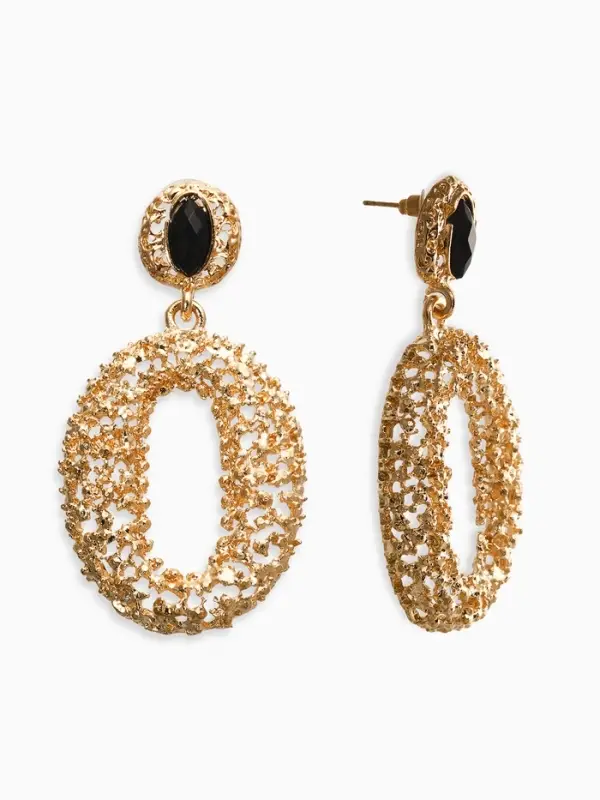 Серьги ассорти &laquo;Море&raquo;, овал, чёрные в золоте