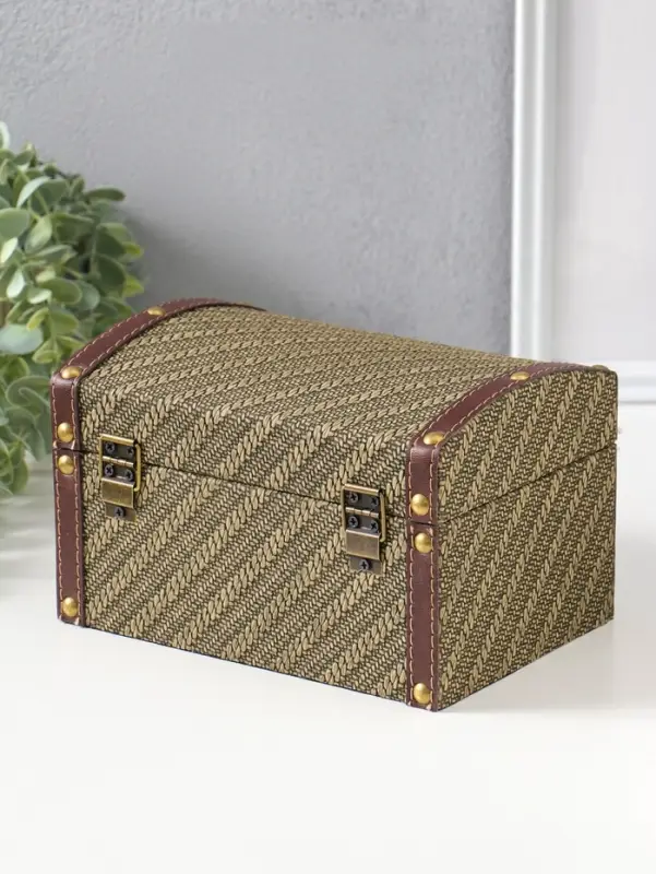 Шкатулка дерево "Диагональ" тина набор 2 шт 19х13,5х12 23х17х14 см