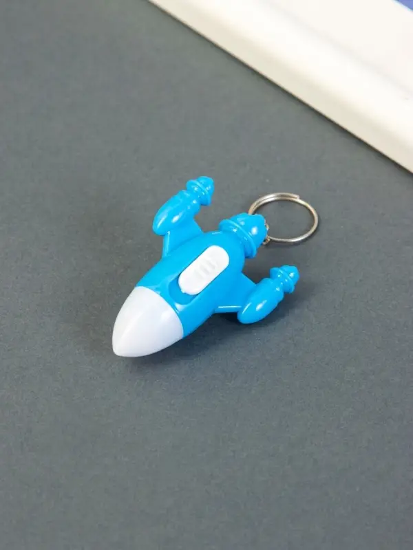 Фонарик брелок для ключей на кольце &laquo;Ракета&raquo;, LR41&times;3 шт., 5&times;3&times;1.7 см, МИКС