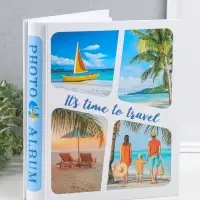 Фотоальбом на 200 фото 13х18 см "Семейный отдых на пляже" в коробке 5,5х23,5х29,5 см