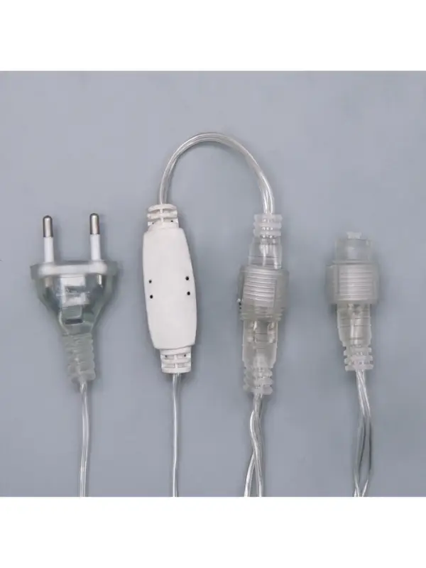 Гирлянда &laquo;Бахрома&raquo; 3&times;0.9 м, IP44, УМС, прозрачная нить, 232 LED, свечение тёплое белое, 220 В