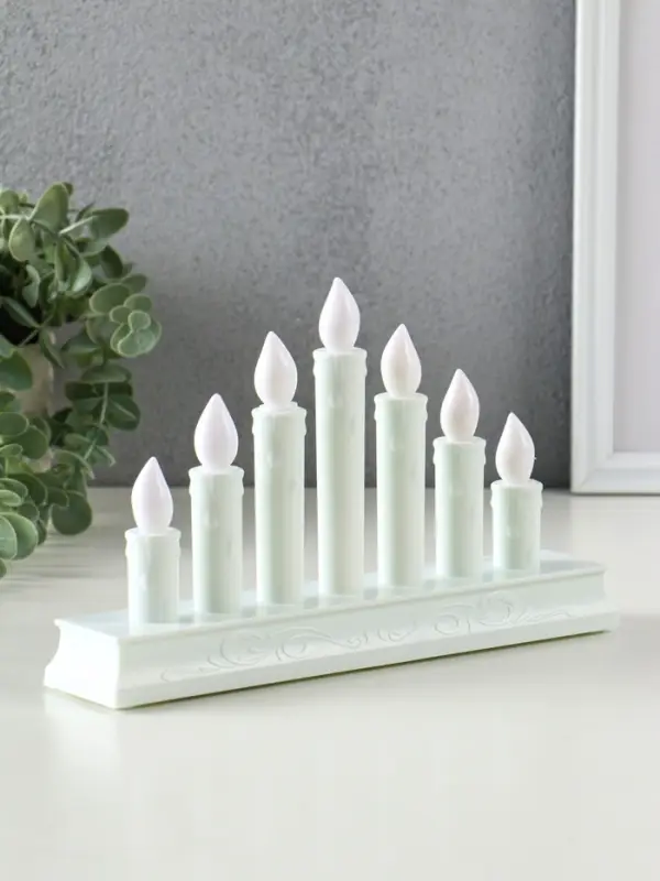 Светодиодная свеча LED RISALUX «Семь свечей» 3хAAA белый 23,7х5х15 см