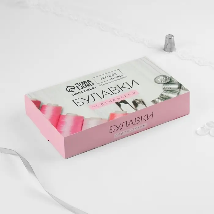 Булавки портновские, 35 мм, 80 шт., разноцветные