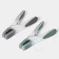 Набор прищепок бельевых Доляна, 20 шт., пластик, 8.4&times;1.6 см, серо-зелёный