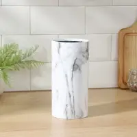 Подставка для ножей с наполнителем Доляна «Мрамор», 22×11 см, цвет белый