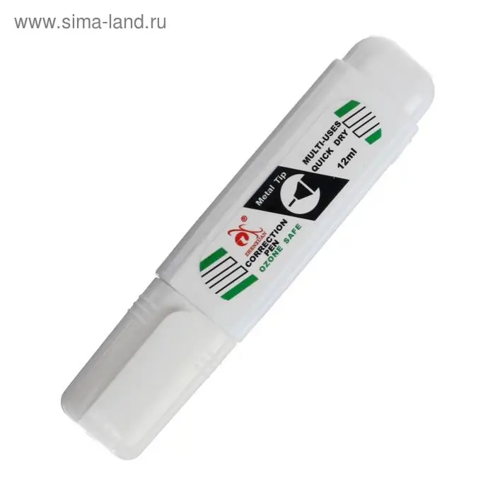 Корректор-карандаш 12 мл., металлический наконечник, на основе растворителя Корректор-карандаш 12 мл., металлический наконечник, на основе растворителя