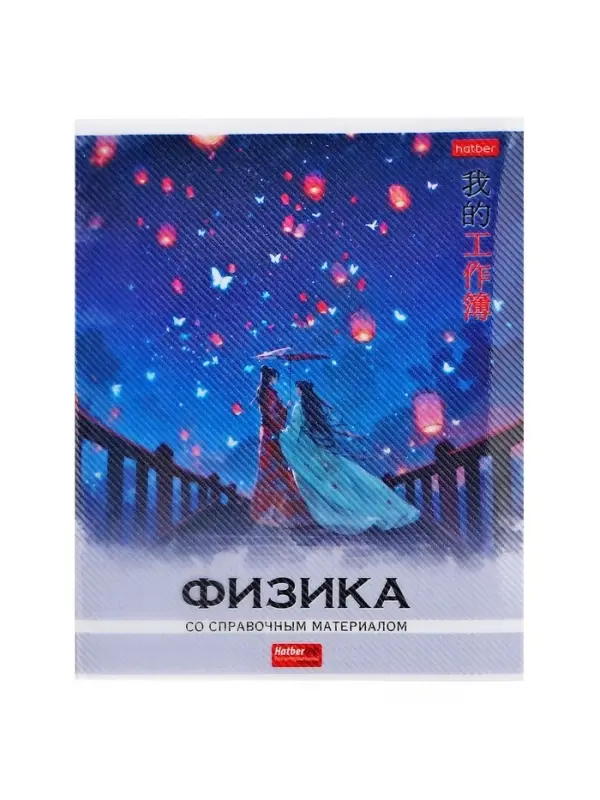 Предметная тетрадь по физике Hatber &laquo;Искусство Азии&raquo;, 48 листов, в клетку, со справочным материалом, пластиковая обложка с печатью
