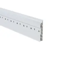 Плинтус напольный прямоугольный &laquo;Идеал. Дюра&raquo;, 2200&times;80 мм, цвет 001 белый