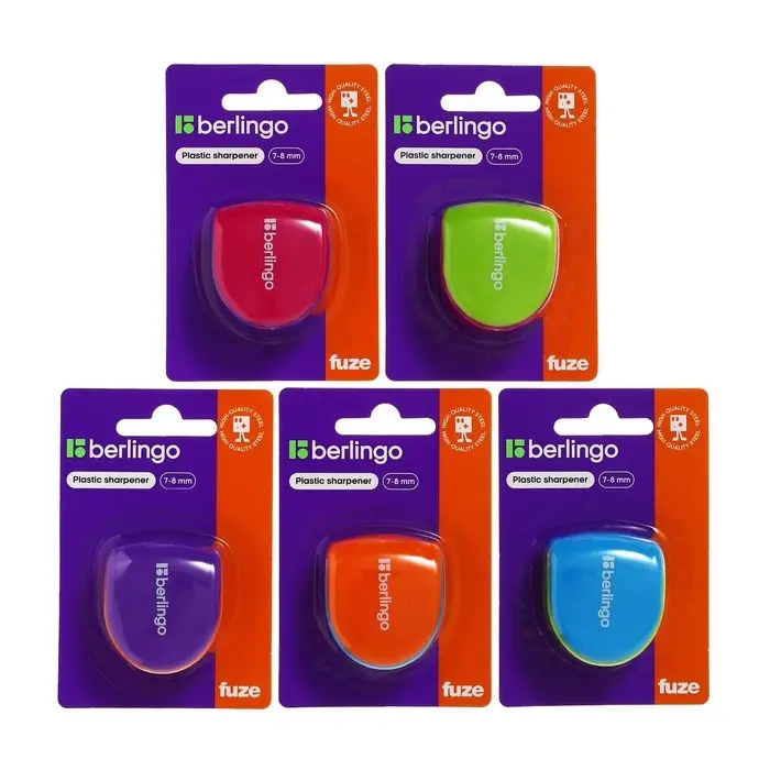 Точилка Berlingo. Fuze Ergo, с контейнером, МИКС