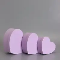 Набор коробок 3 в 1 сердца 22 х 20 х 9;  18.5 х 17 х 7.5; 16 х 14 х 6 см