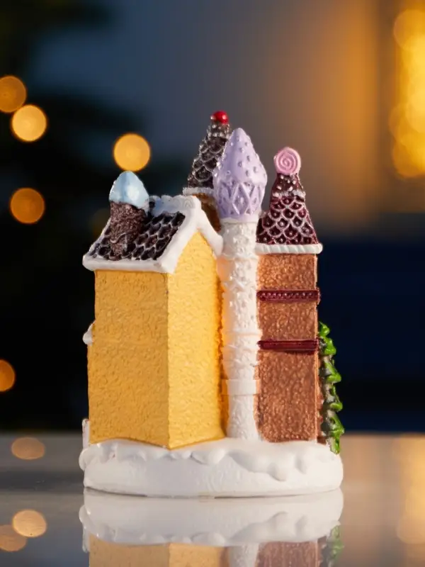 Фигура светодиодная  Фигура светодиодная "Пряничный замок" 10х7 см, 4 LED, LR41x3 (в компл), Т/БЕЛЫЙ