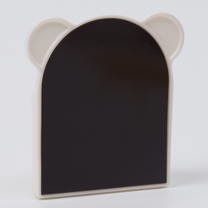 Магнитная универсальная подставка для маркеров и губок  Магнитная универсальная подставка для маркеров и губок "Мишка" белый цвет 4х9х10см