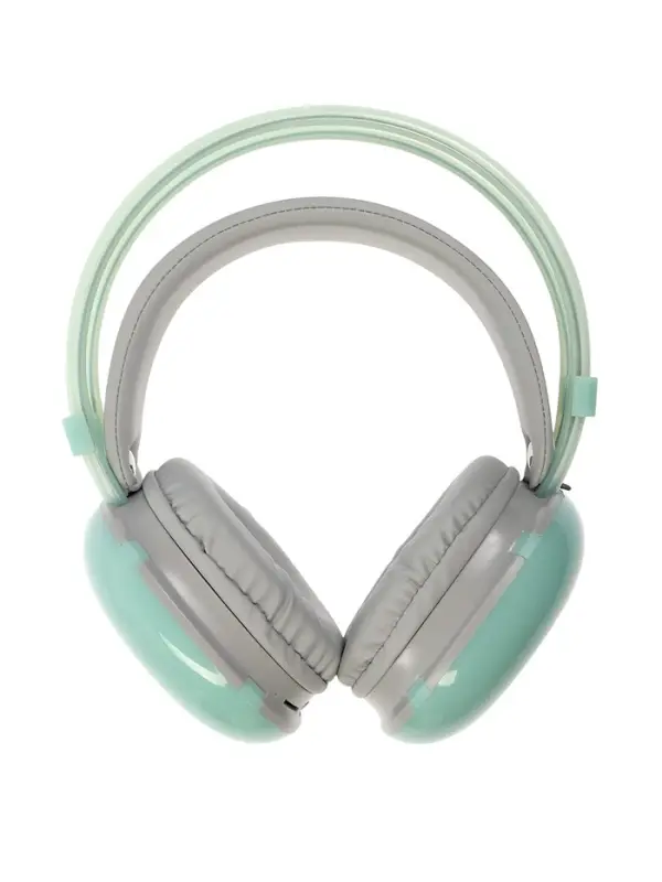 Наушники беспроводные, полноразмерные, Mybit W-33, RGB подсветка, Bluetooth 5.3, 800 мАч, Type-C, RGB подсветка, зелёные