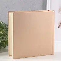 Фотоальбом Делюкс 200ф 10X15см, бум.карм.с мемо, книжн. пер-т, бежевый