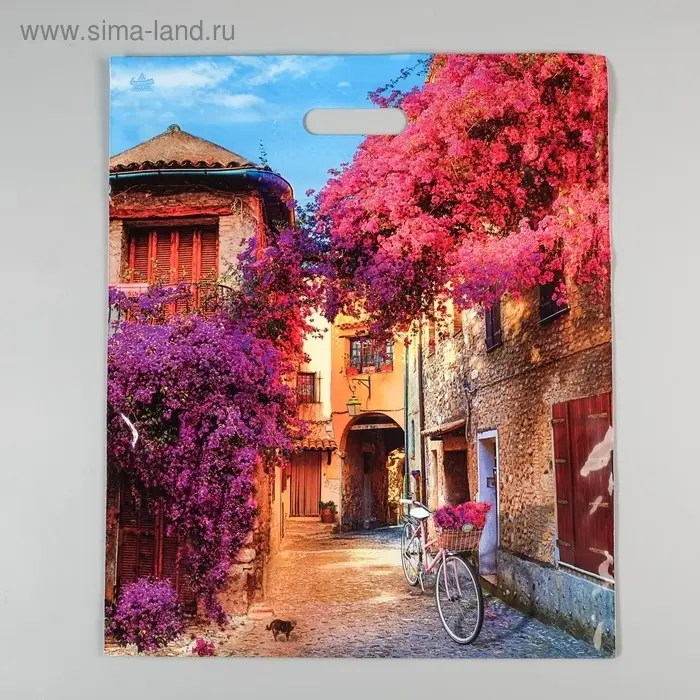 Пакет «Итальянский дворик», полиэтиленовый с вырубной ручкой, 60 мкм, 38×45 см Пакет «Итальянский дворик», полиэтиленовый с вырубной ручкой, 60 мкм, 38×45 см