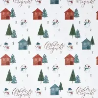 Бумага упаковочная новогодняя крафтовая &laquo;Снеговики&raquo;, 50&times;70 см