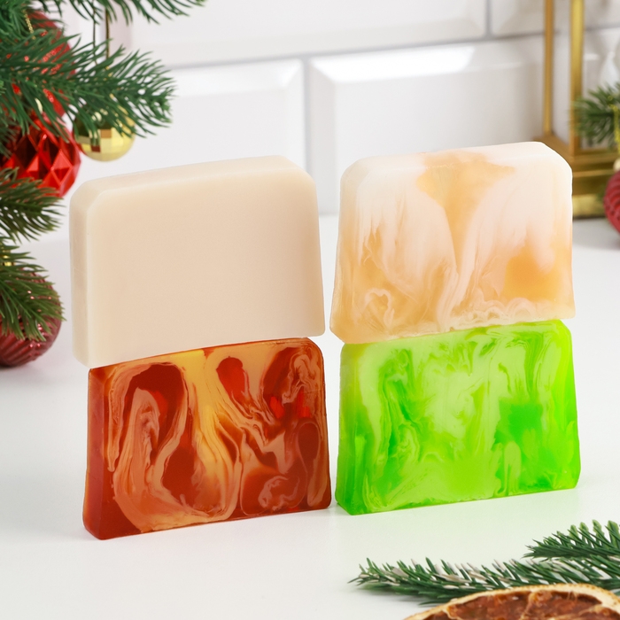 Набор мыла 4 шт Набор мыла 4 шт "Хвойный лес, Апельсин-корица, Имбирный пряник, Ваниль" по 80 г