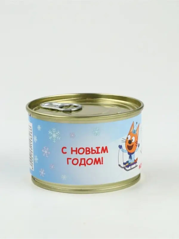Леденцы монпансье в консервной банке &laquo;Три кота Новый год&raquo; 3 шт.