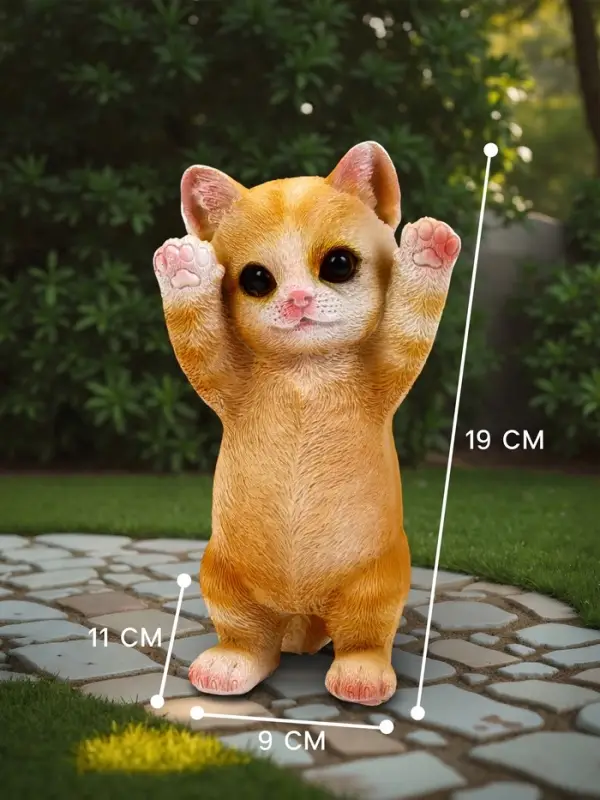 Садовая фигура из полистоуна &laquo;Котёнок&raquo;, 19&times;11&times;9 см