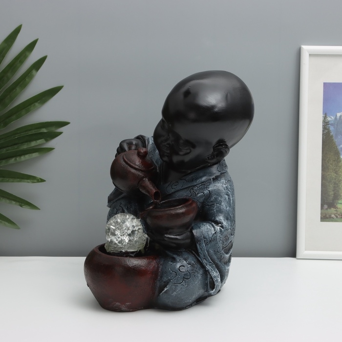 Фонтан настольный Фонтан настольный "Маленький Будда с чайником" 34х21х20 см