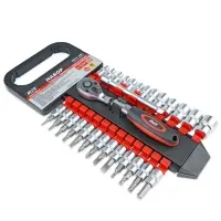 Набор головок торцевых с аксессуарами 1/4"DR (4-14 мм) (28 предметов) AVS NG14-28P