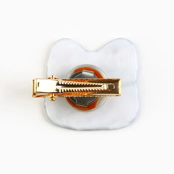 Заколка для волос светящаяся «Котик», 3.4 х 3 см