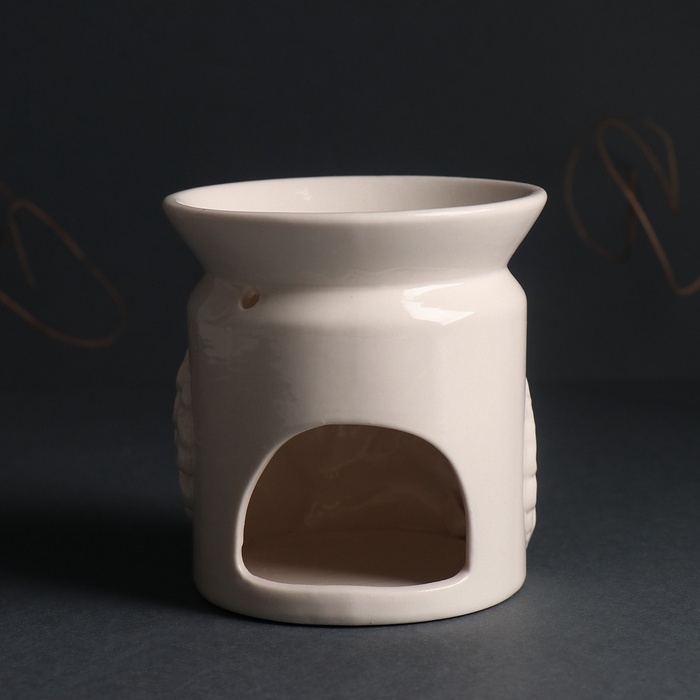 Аромалампа керамика Аромалампа керамика "Листва" белый 9х9х9,4 см