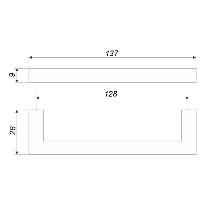 Ручка-скоба CAPPIO SQUARE2 RSC007, алюминий, м/о 128 мм, цвет черный Ручка-скоба CAPPIO SQUARE2 RSC007, алюминий, м/о 128 мм, цвет черный