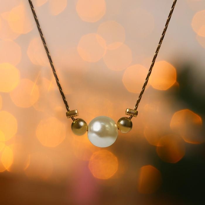 Кулон «Жемчужина», цвет белый в золоте, 39 см Кулон «Жемчужина», цвет белый в золоте, 39 см