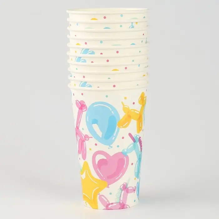 Стакан одноразовый бумажный «Воздушные шары», 400 мл