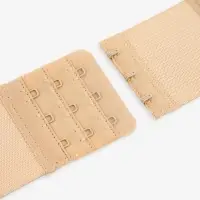 Застёжка для бюстгальтера, удлинитель, 3 ряда 3 крючка, 5&times;10.5 см, 3 шт., бежевая