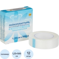 Лейкопластырь 1,25х500см полимерный в картоне LEIKO, 12 шт/уп