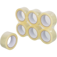 Клейкая лента упаковочная 48мм x 100м 40мкр прозрачная 6 шт/уп СПб