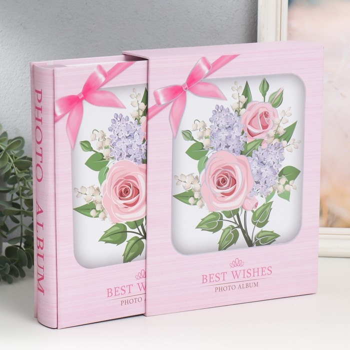 Фотоальбом на 200 фото 10х15 см Фотоальбом на 200 фото 10х15 см "Букет с ландышами" МИКС 26х20,5х5,6 см