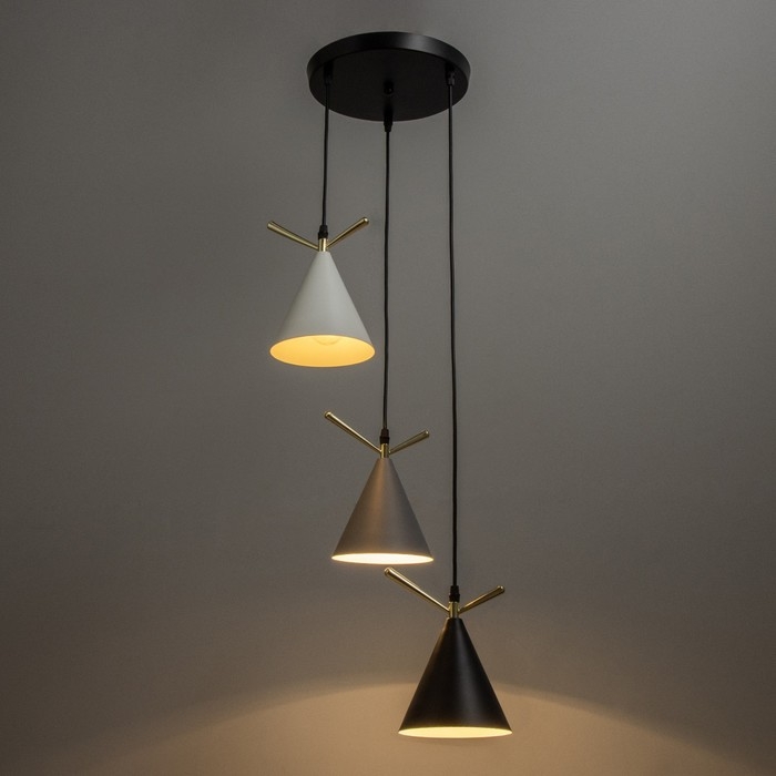 Светильник BayerLux Светильник BayerLux "Сканди" 3хЕ27 40Вт серый белый черный 26х26х26-126см