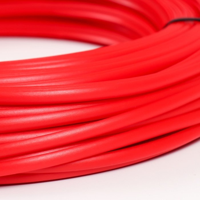 Ротанг искусственный гладкий 7 мм 100 м полутрубка (красный) Ротанг искусственный гладкий 7 мм 100 м полутрубка (красный)