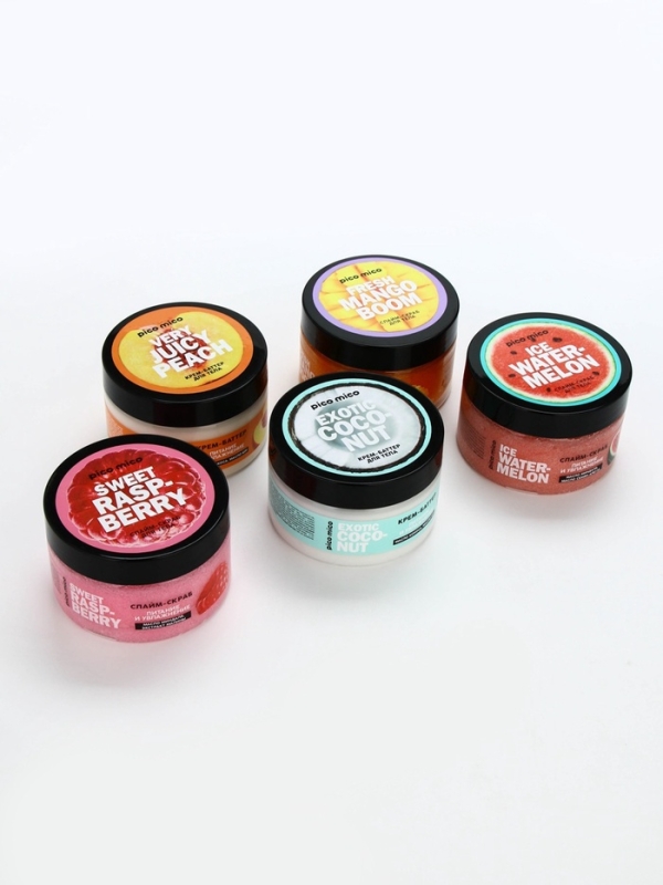 Скраб-слайм для тела Sweet raspberry, питание и увлажнение, с ароматом малины, 250 г, PICO MICO Скраб-слайм для тела Sweet raspberry, питание и увлажнение, с ароматом малины, 250 г, PICO MICO