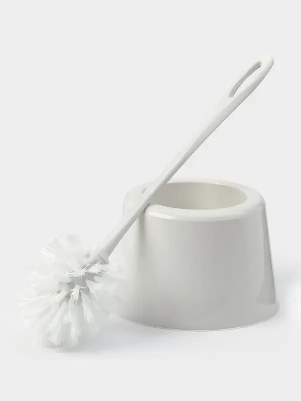 Ёршик для унитаза Rambai, d=15.5 см, h=35 см, с подставкой, серый