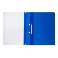 Папка-скоросшиватель Calligrata, А4, 180 мкм, синяя, прозрачный верх, с перфорацией