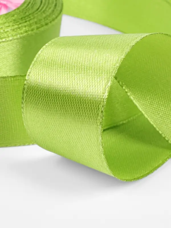 Лента атласная, 25 мм, 23&plusmn;1 м, светло-зелёная №184