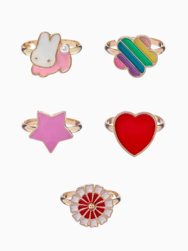 Кольцо &laquo;Выбражулька. Лето&raquo;, форма МИКС, разноцветное в золоте, безразмерное